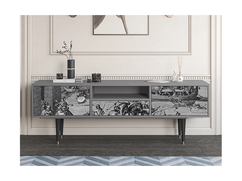 Meuble TV - 170х59х41 cm - T6 - Saint Martin, Gris