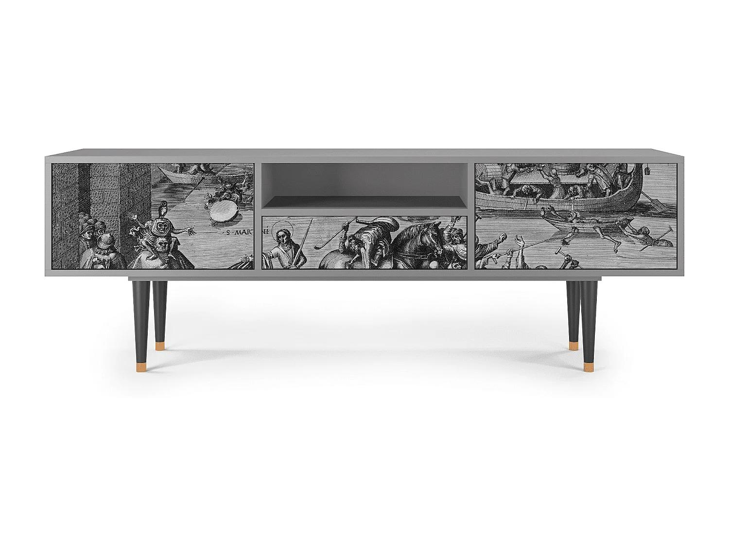 Meuble TV - 170х59х41 cm - T6 - Saint Martin, Gris