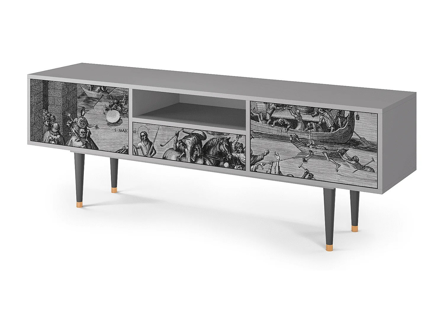 Meuble TV - 170х59х41 cm - T6 - Saint Martin, Gris