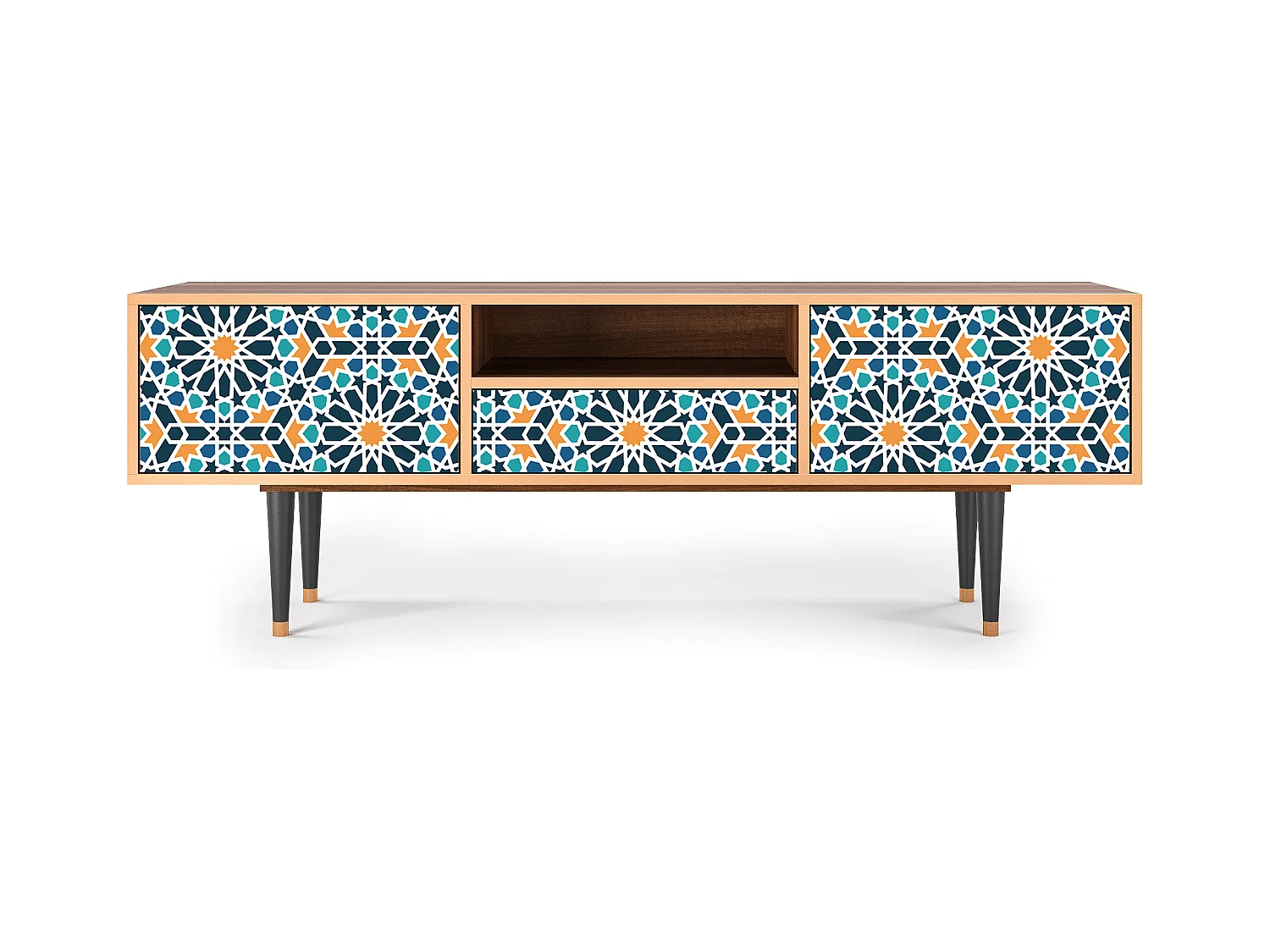 Meuble TV - 170х59х41 cm - T6 - Kaleidoscope, Noyer
