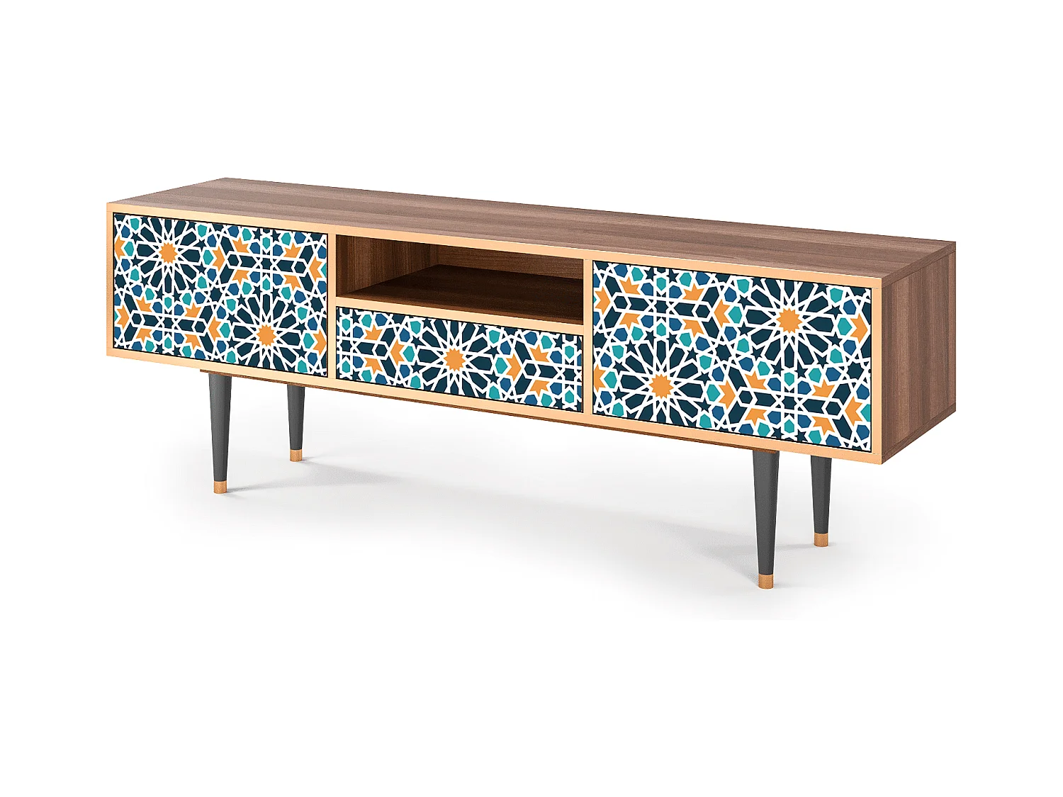 Meuble TV - 170х59х41 cm - T6 - Kaleidoscope, Noyer