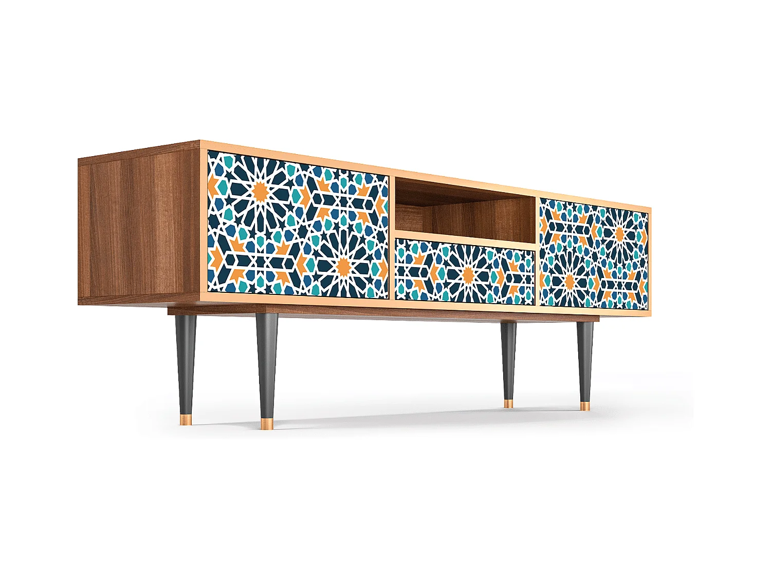 Meuble TV - 170х59х41 cm - T6 - Kaleidoscope, Noyer