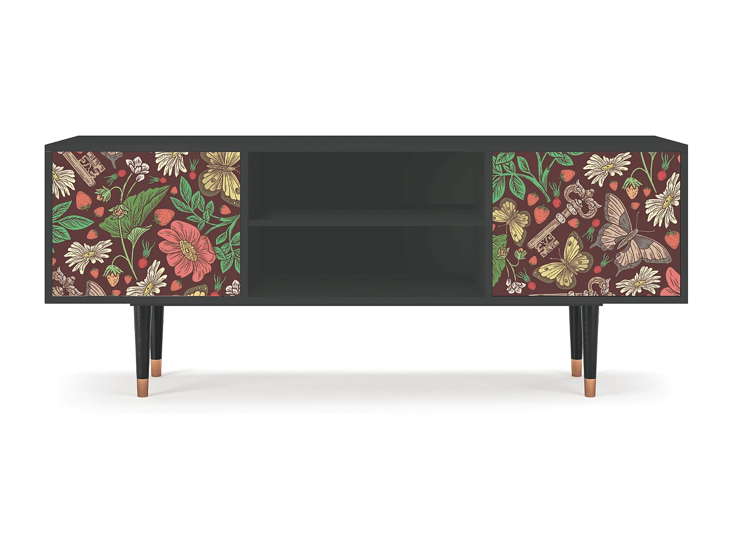 Mueble de TV - 170х69х48 cm - T2 - Alice in Wonderland, Antracita