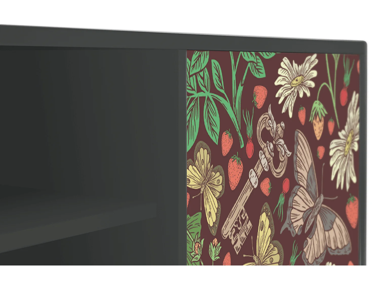 Mueble de TV - 170х69х48 cm - T2 - Alice in Wonderland, Antracita