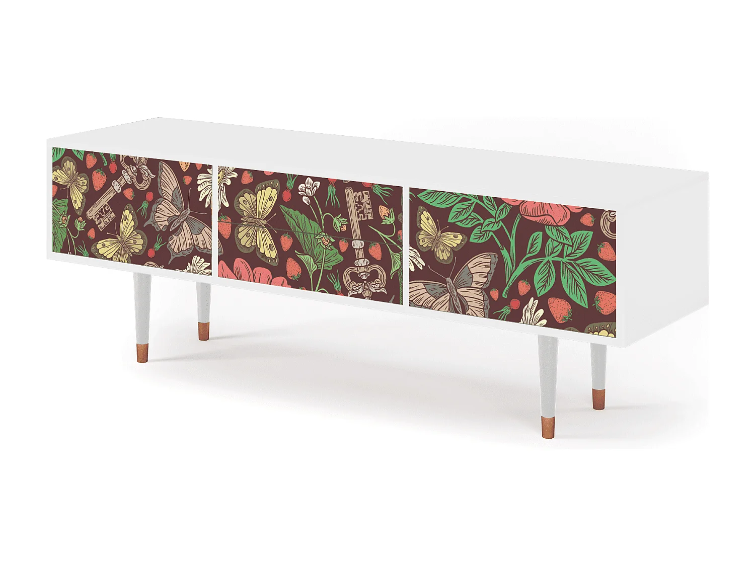 Mueble de TV - 170х59х48 cm - T4 - Alice in Wonderland, Blanco