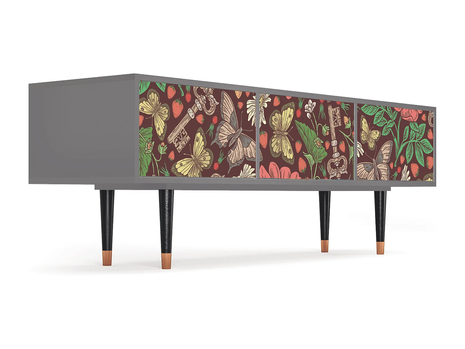 Mueble de TV - 170х59х48 cm - T4 - Alice in Wonderland, Gris