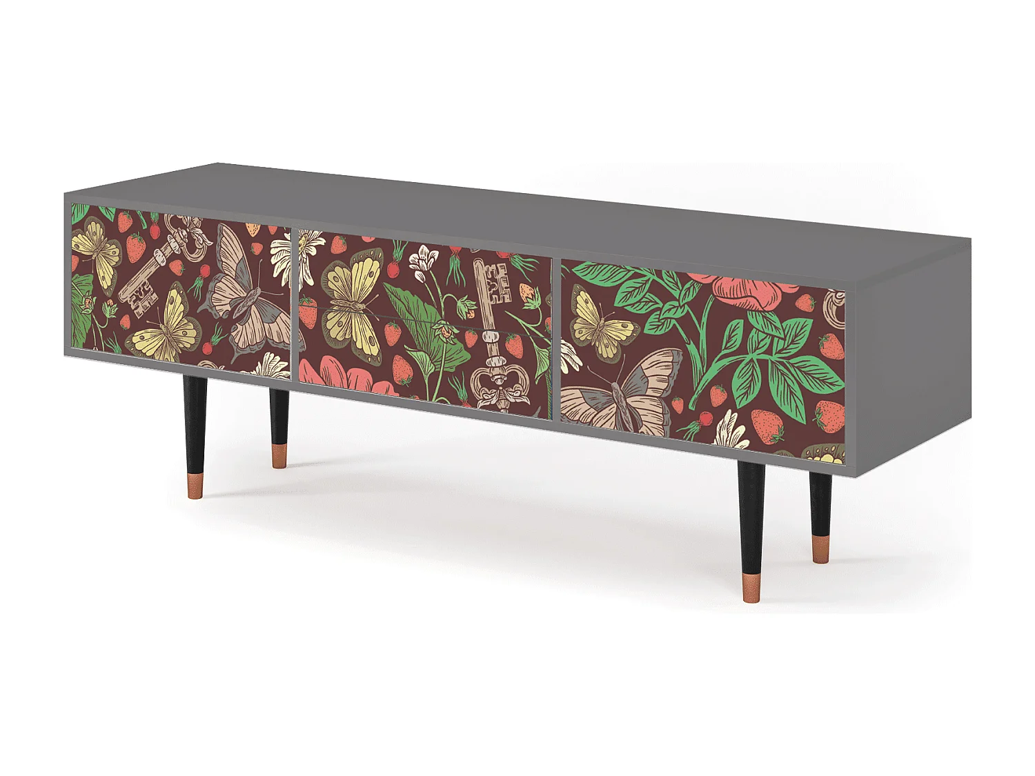 Meuble TV - 170х59х48 cm - T4 - Alice in Wonderland, Gris