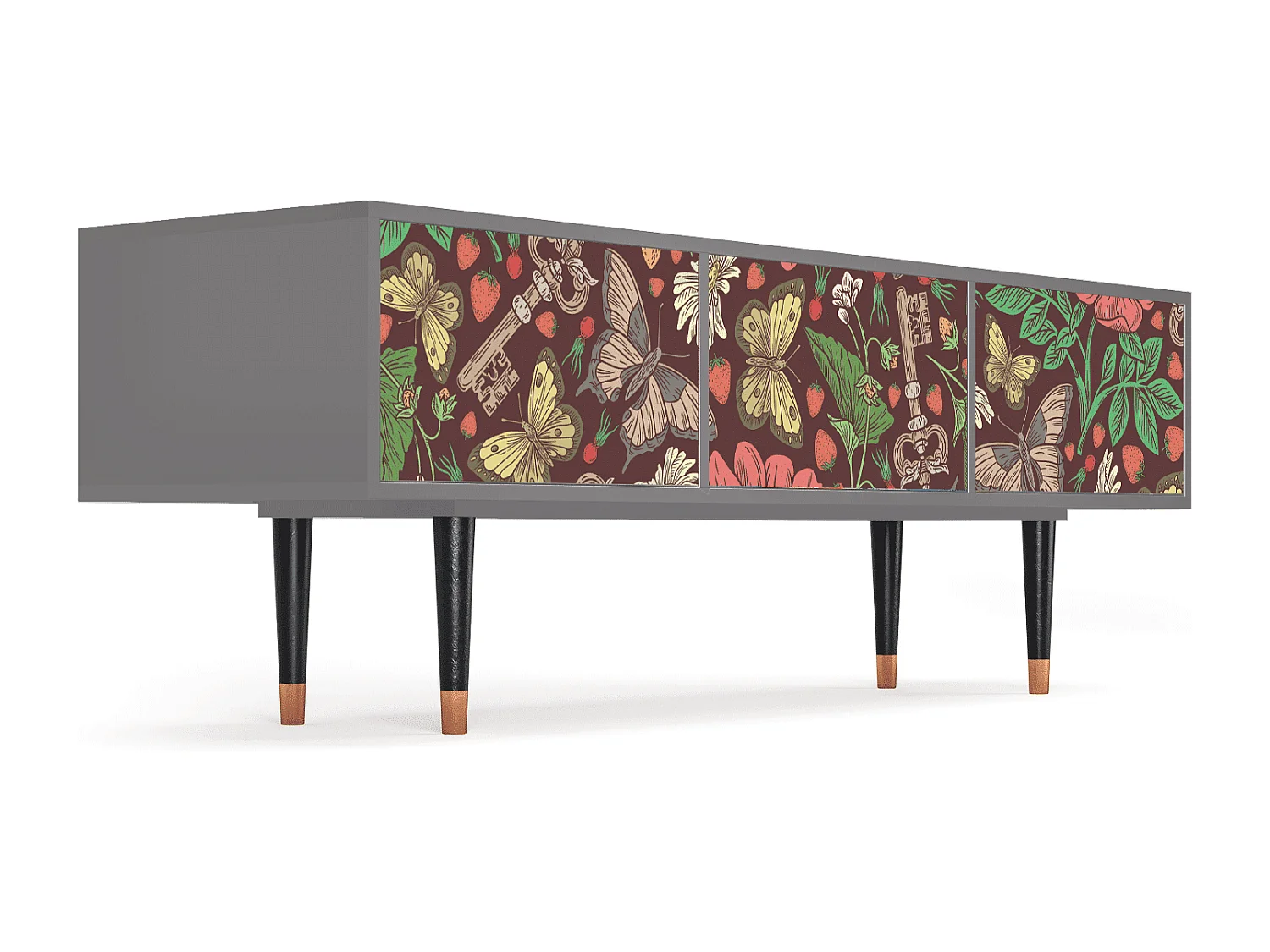 Meuble TV - 170х59х48 cm - T4 - Alice in Wonderland, Gris