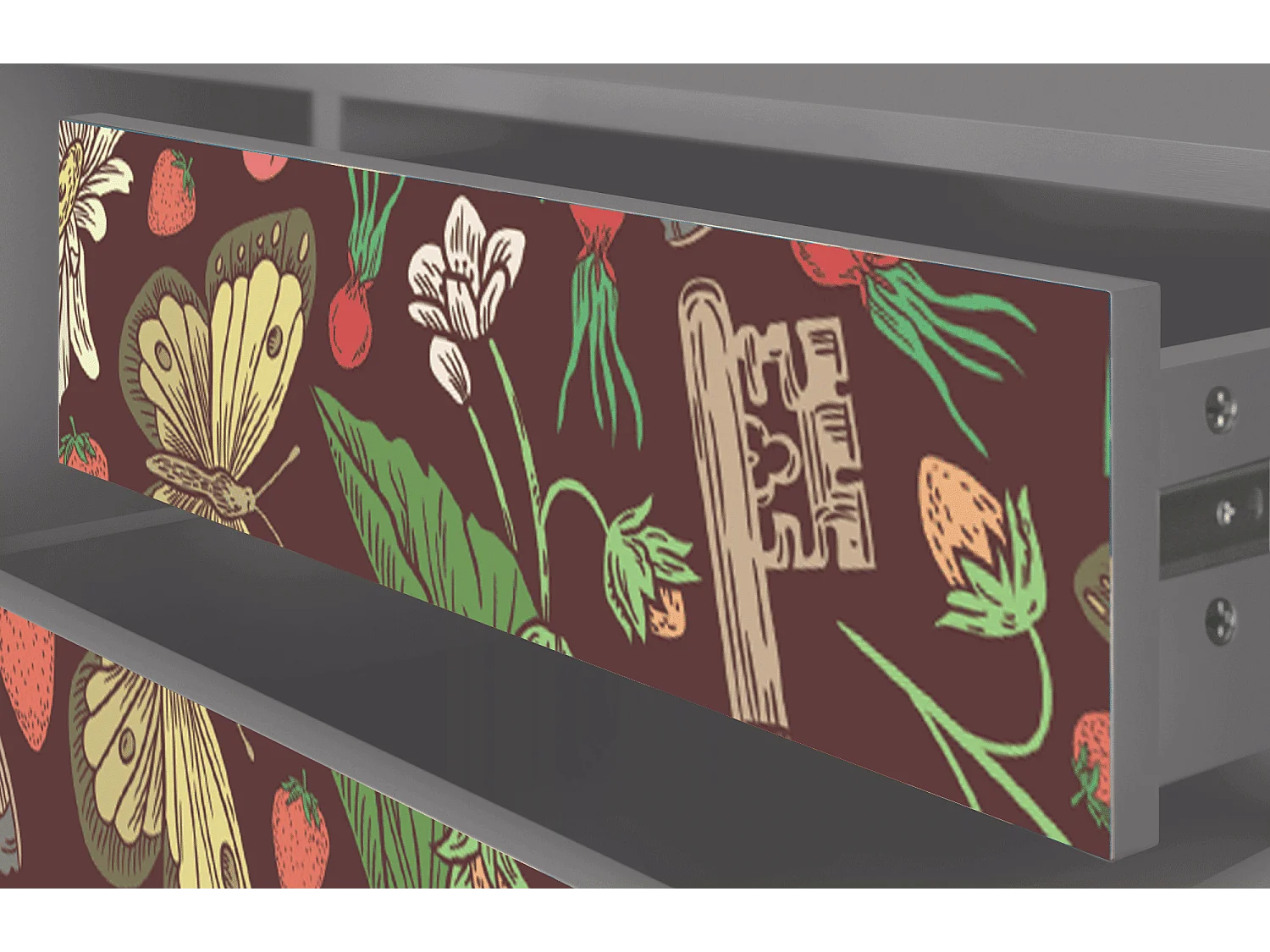 Meuble TV - 170х59х48 cm - T4 - Alice in Wonderland, Gris