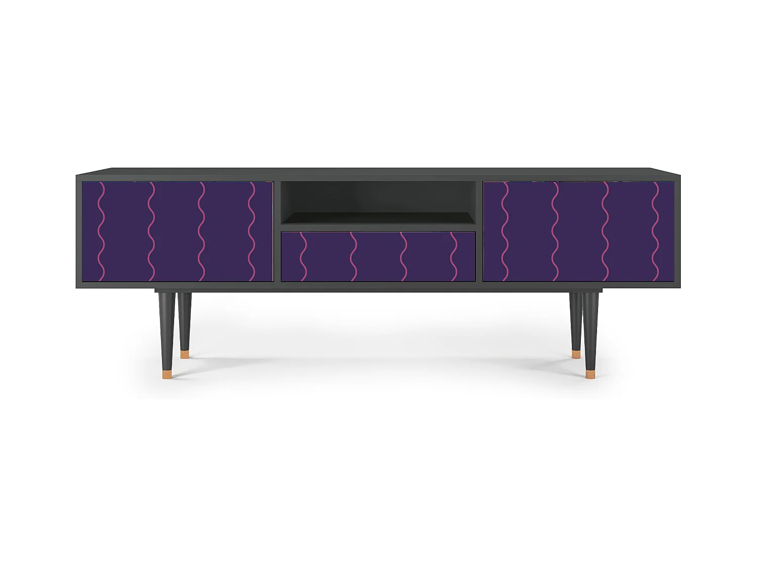 TV-Möbel - 170х59х41 cm - T6 - Grape Maccaroni, Anthrazit