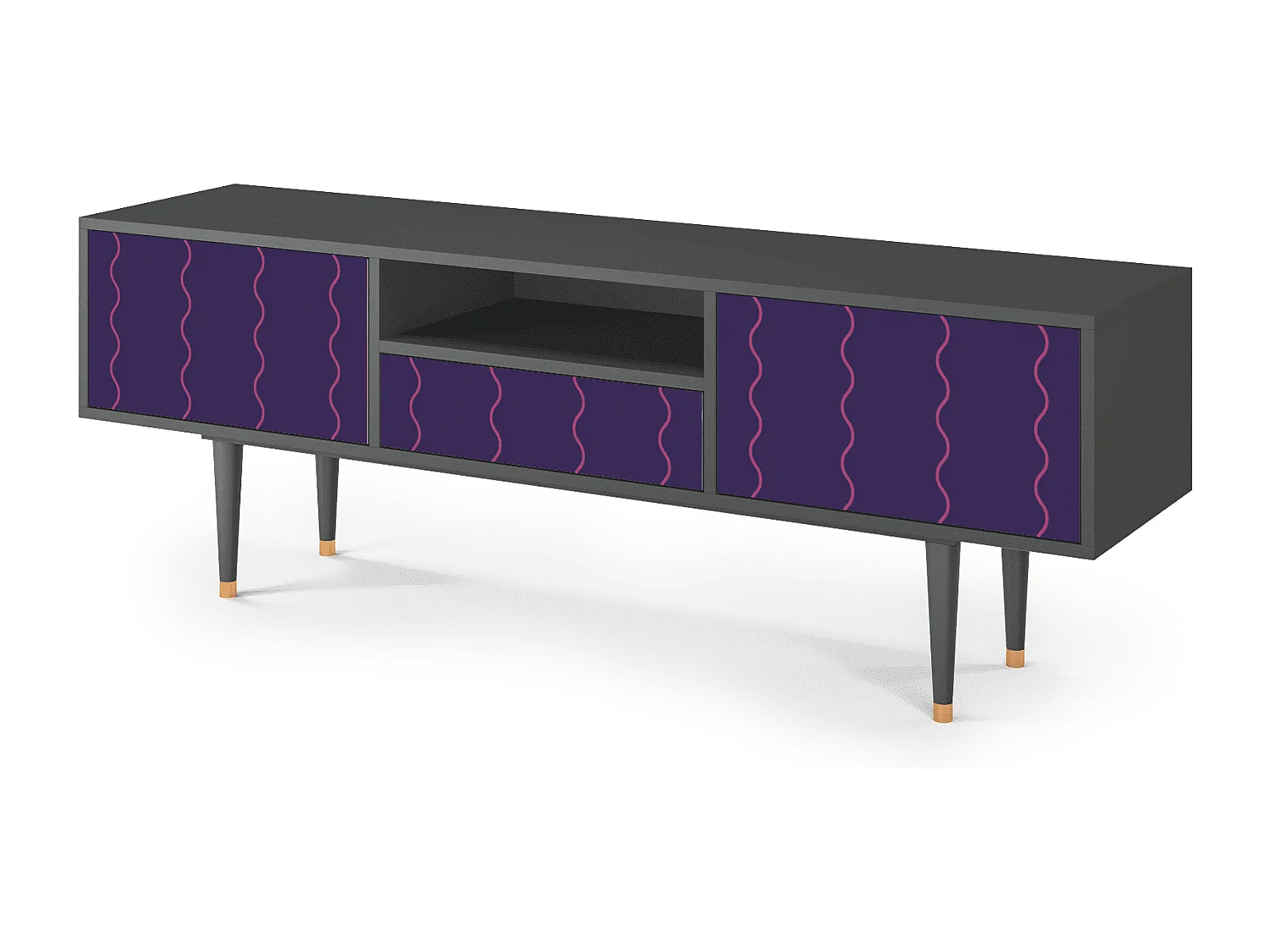 TV-Möbel - 170х59х41 cm - T6 - Grape Maccaroni, Anthrazit
