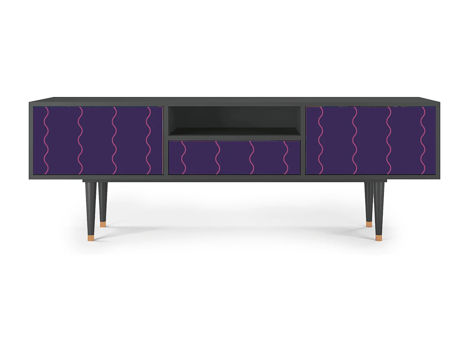 TV-meubel - 170х59х41 cm - T6 - Grape Maccaroni, Antraciet