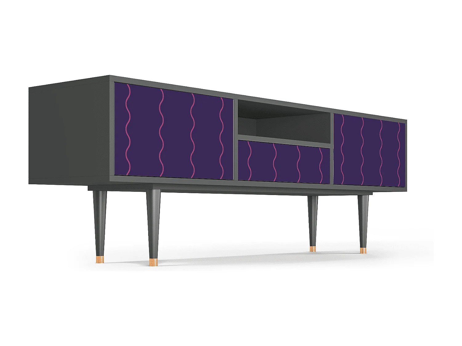 TV-meubel - 170х59х41 cm - T6 - Grape Maccaroni, Antraciet