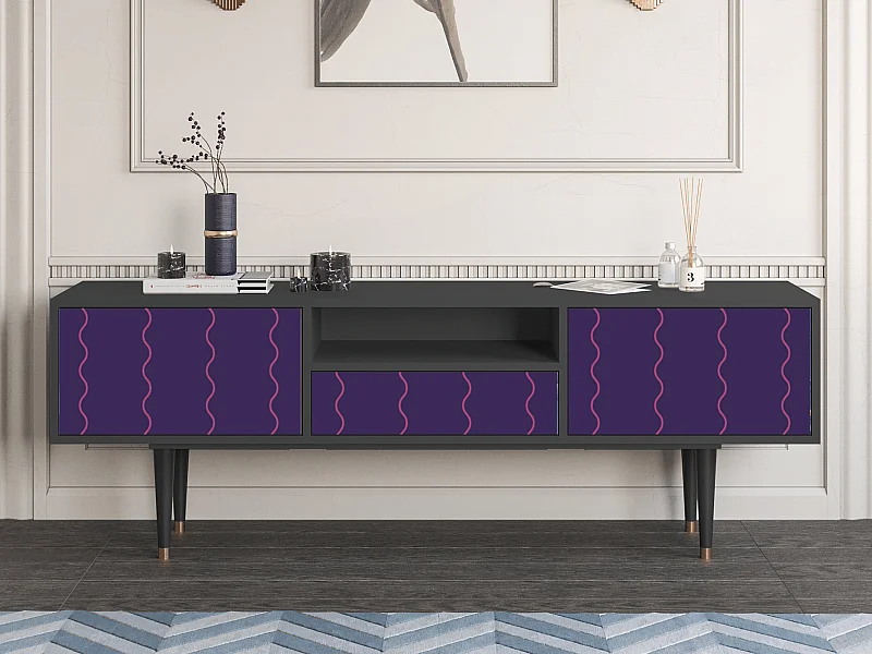 Meuble TV - 170х59х41 cm - T6 - Grape Maccaroni, Anthracite