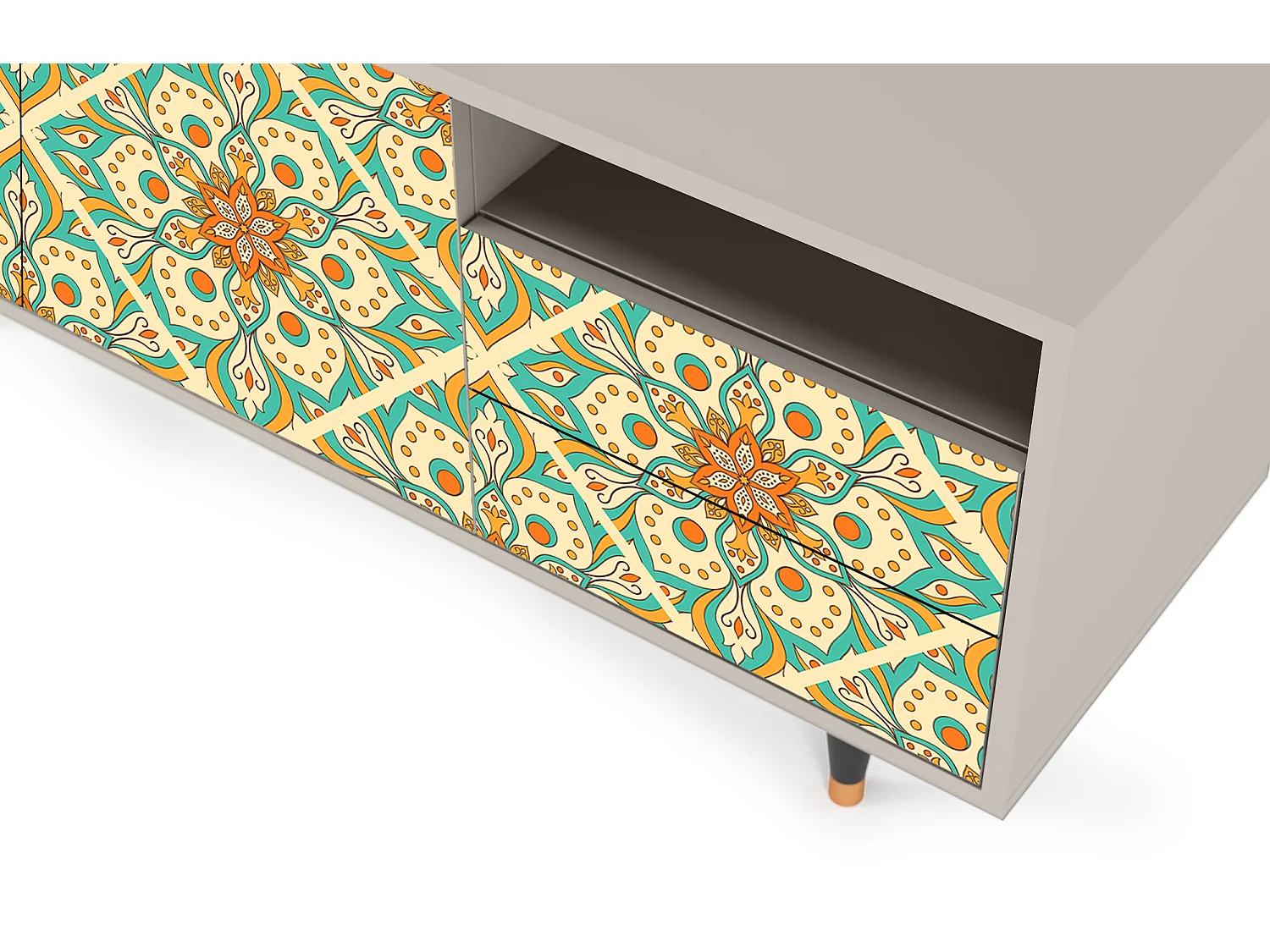 TV-meubel - 125х56х41 cm - T7 - Hindu Daisy, Zand