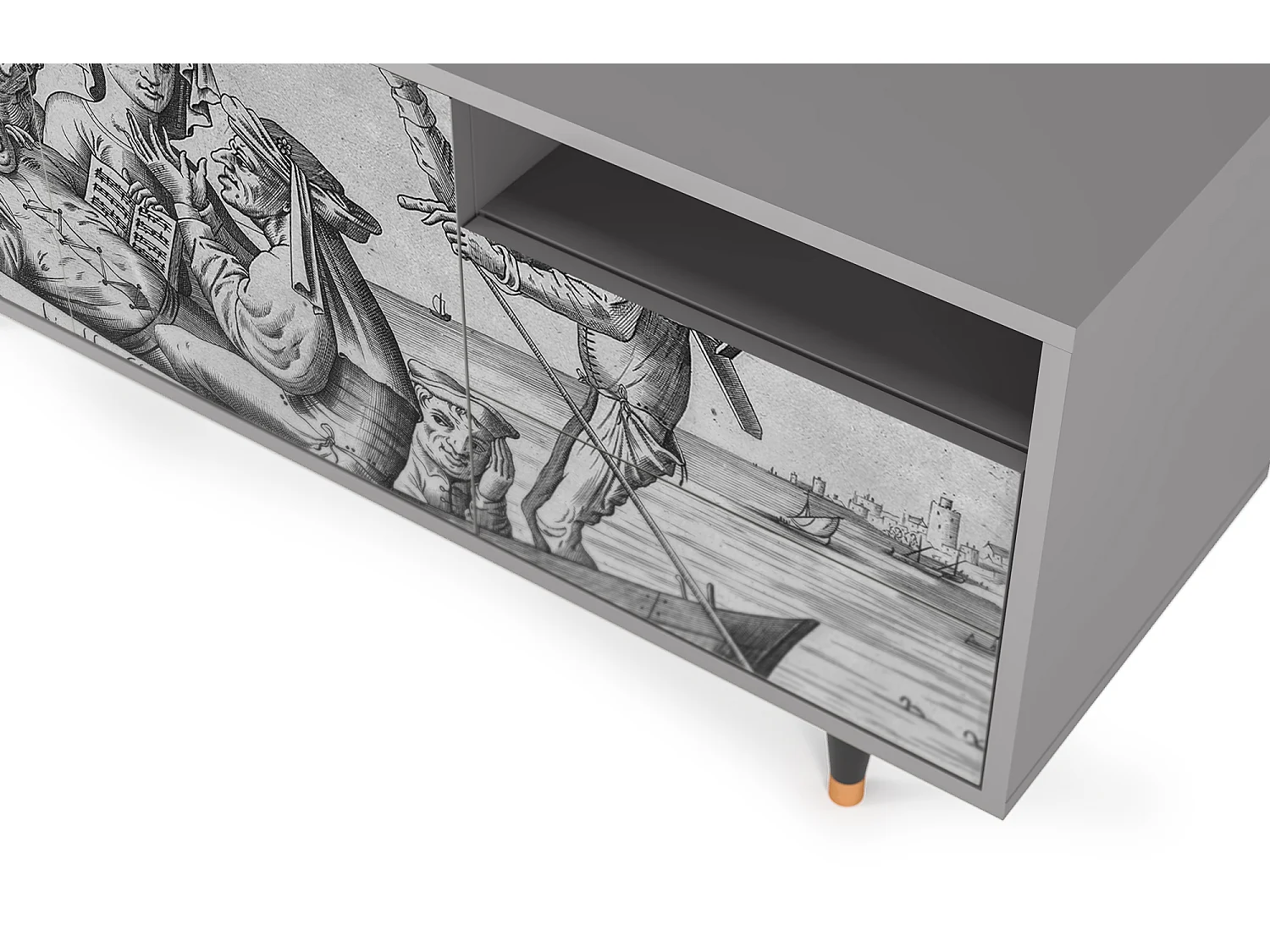 Meuble TV - 125х56х41 cm - T7 - Blau Schuyte, Gris