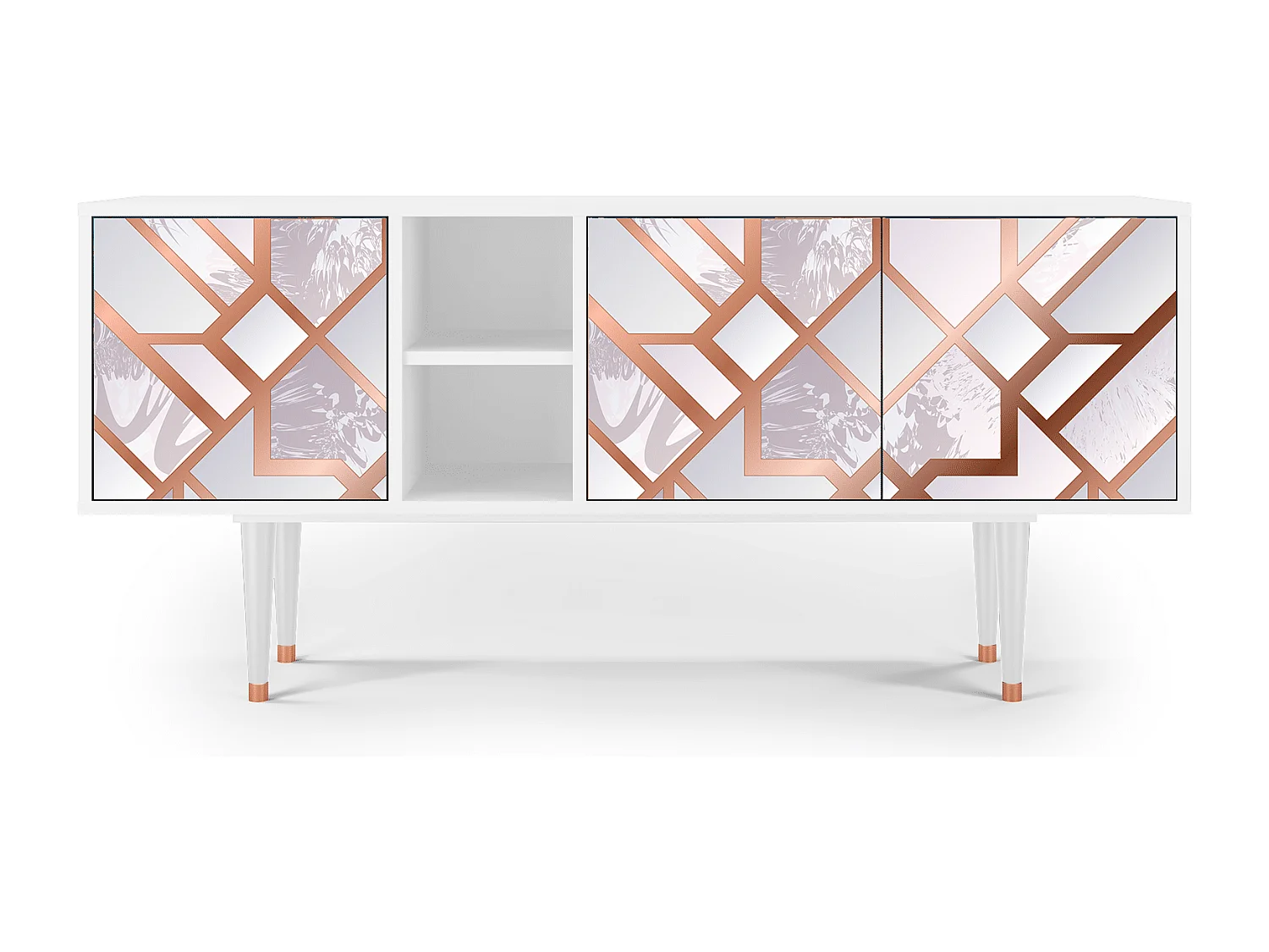 Mueble de TV - 150х69х41 cm - T5 - Pastel Fairytale, Blanco