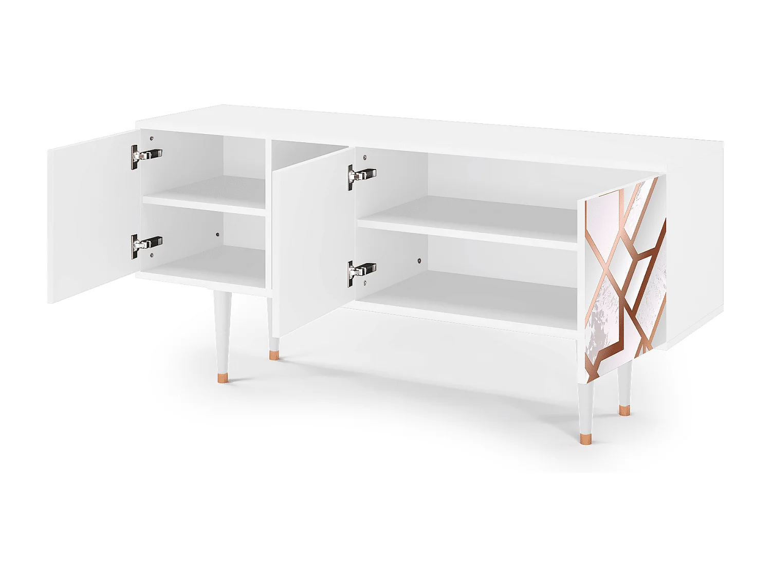 Mueble de TV - 150х69х41 cm - T5 - Pastel Fairytale, Blanco