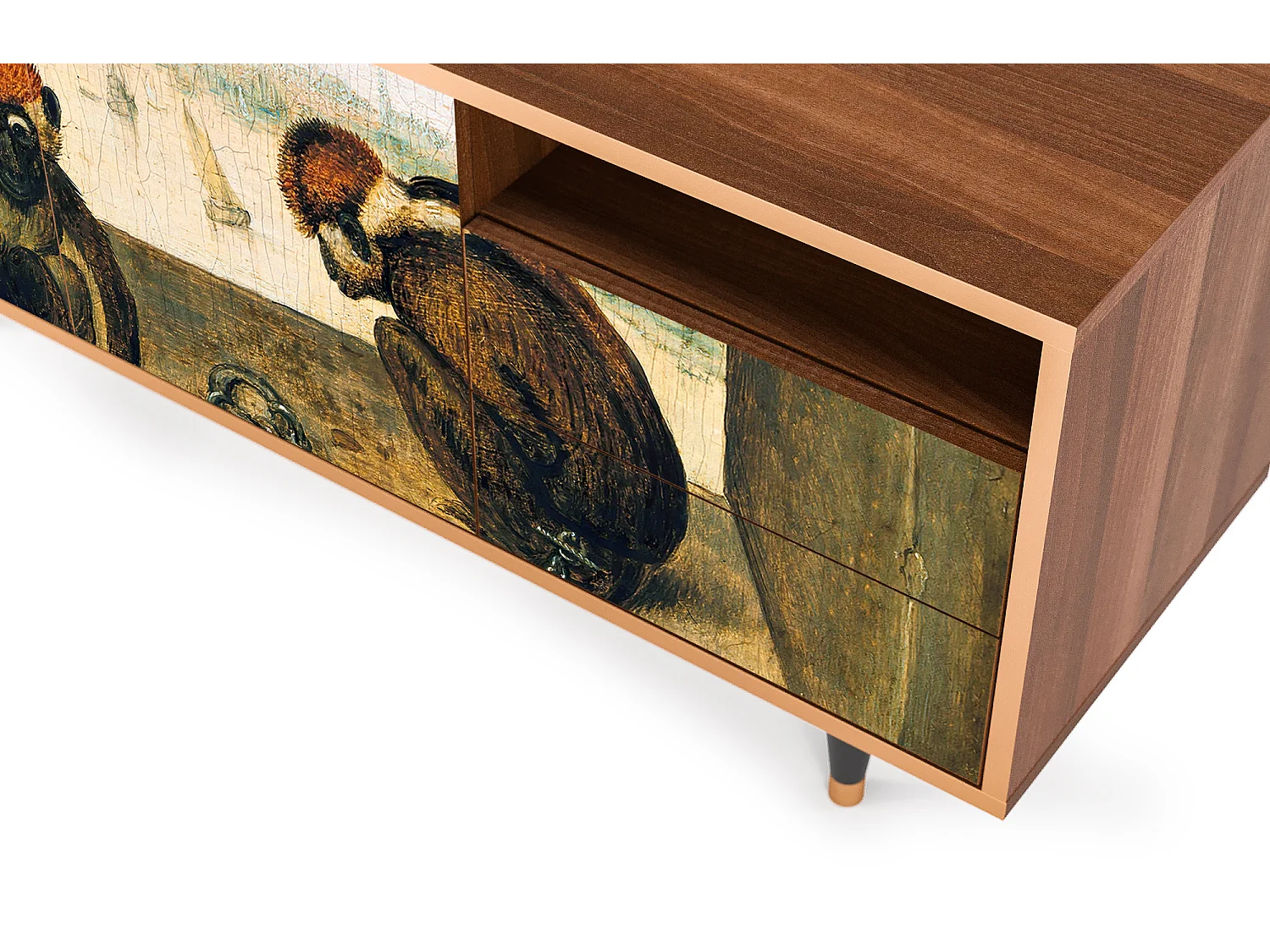 Mueble de TV - 125х56х41 cm - T7 - Two Monkeys, Nogal