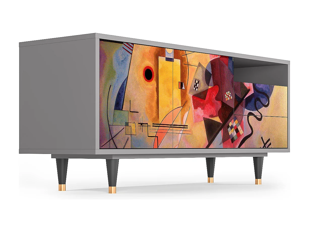 Mobile TV - 125х56х41 cm - T7 - Modern Art, Grigio