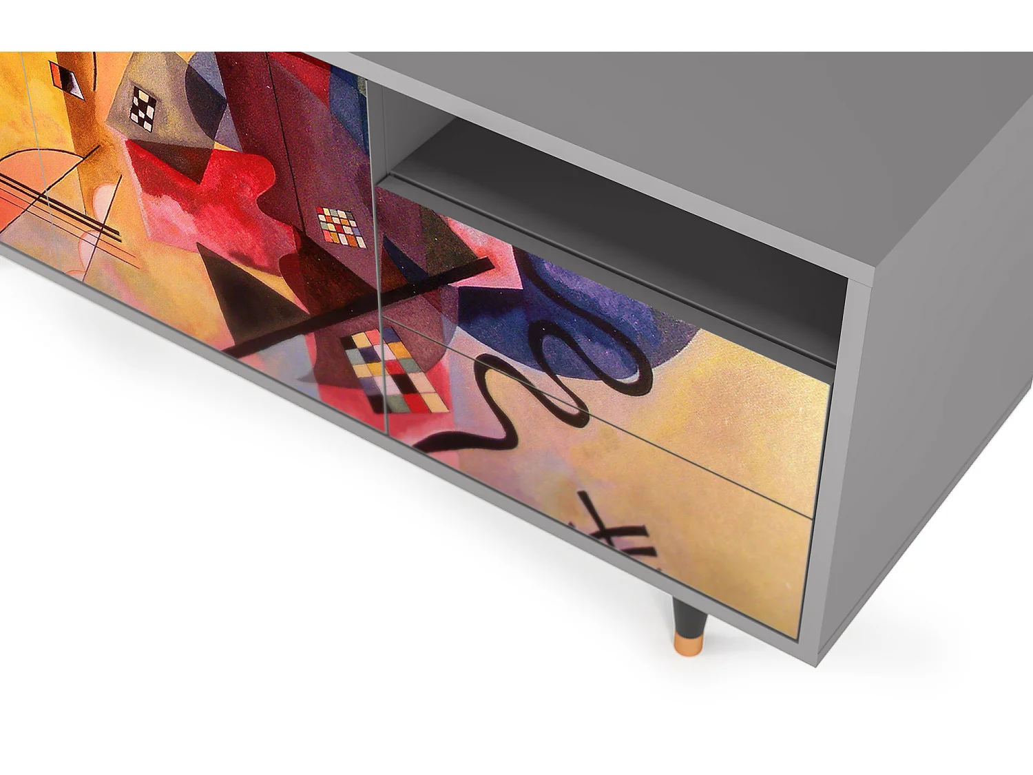 Mobile TV - 125х56х41 cm - T7 - Modern Art, Grigio