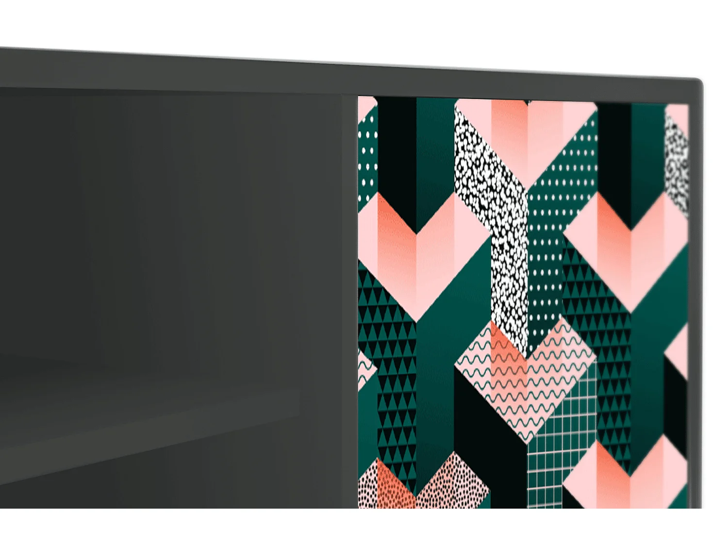 Meuble TV - 170х69х48 cm - T2 - Geometric Madness, Anthracite