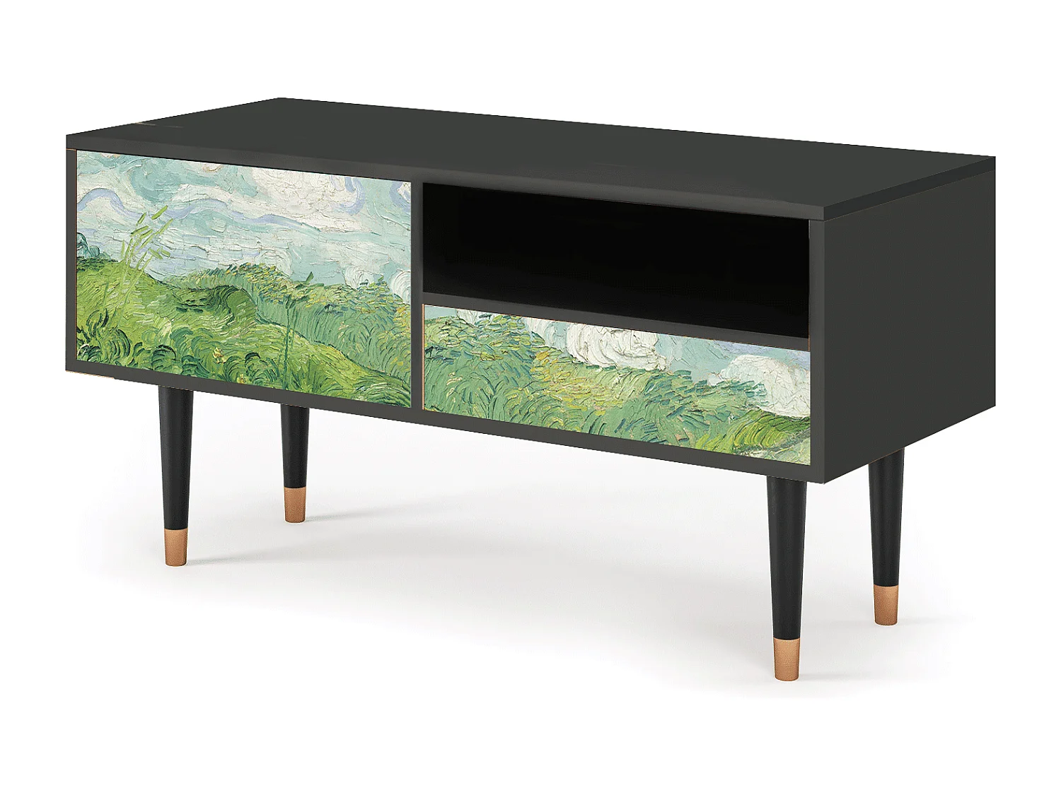 TV-meubel - 115х59х48 cm - T3 - Green Wheat Fields, Antraciet