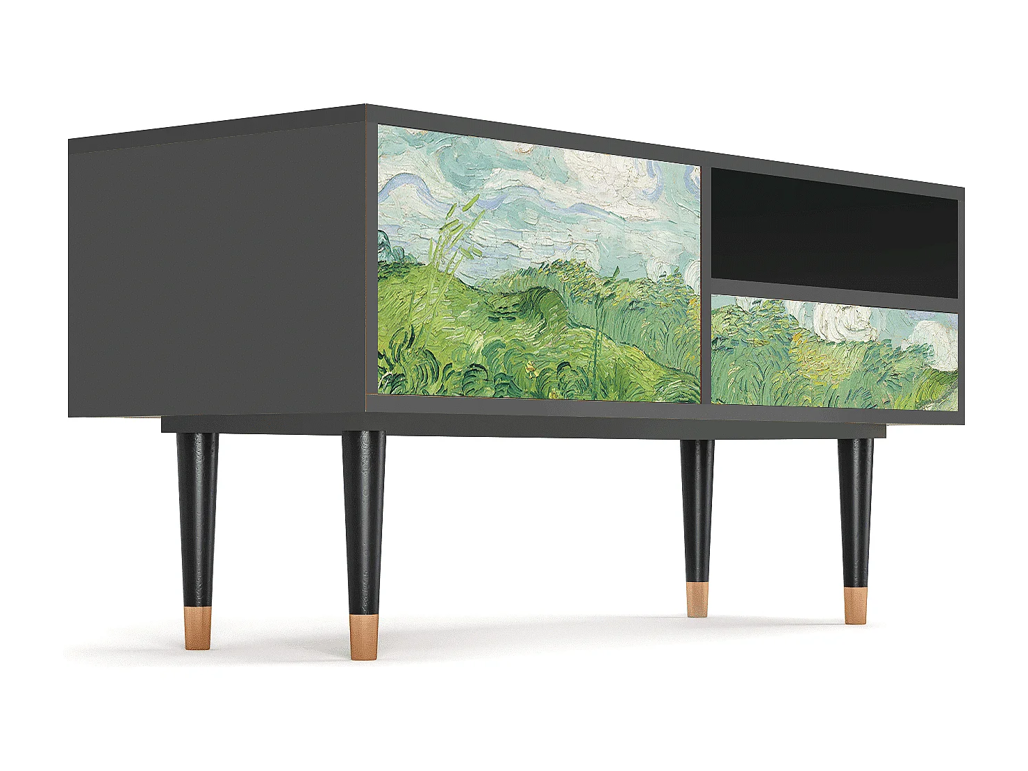 TV-meubel - 115х59х48 cm - T3 - Green Wheat Fields, Antraciet