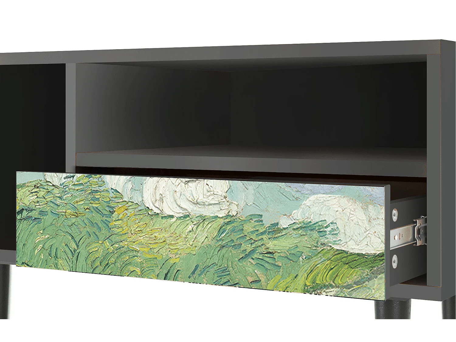 TV-meubel - 115х59х48 cm - T3 - Green Wheat Fields, Antraciet