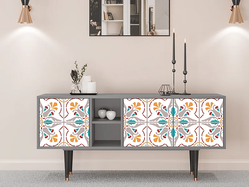 Meuble TV - 150х69х41 cm - T5 - Spring Ceramics, Gris