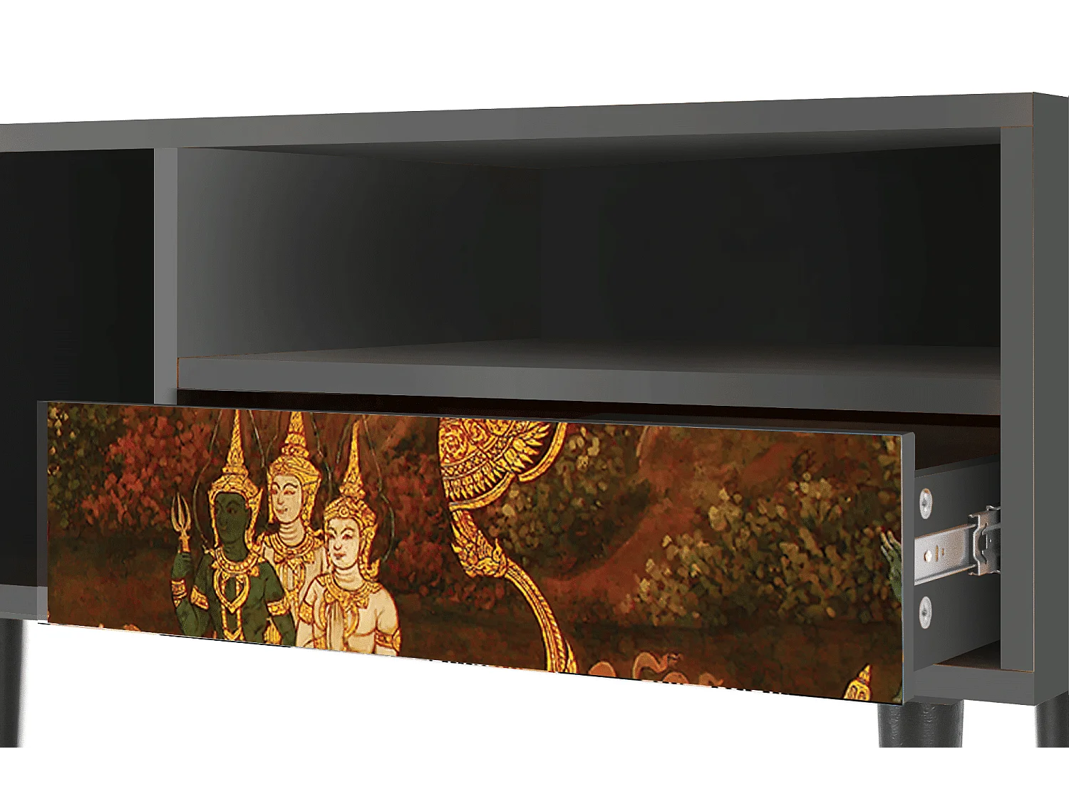 Mueble de TV - 115х59х48 cm - T3 - Malyavan, Antracita