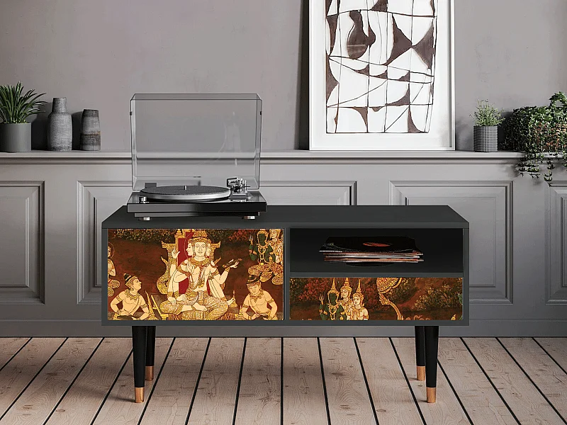 Mueble de TV - 115х59х48 cm - T3 - Malyavan, Antracita