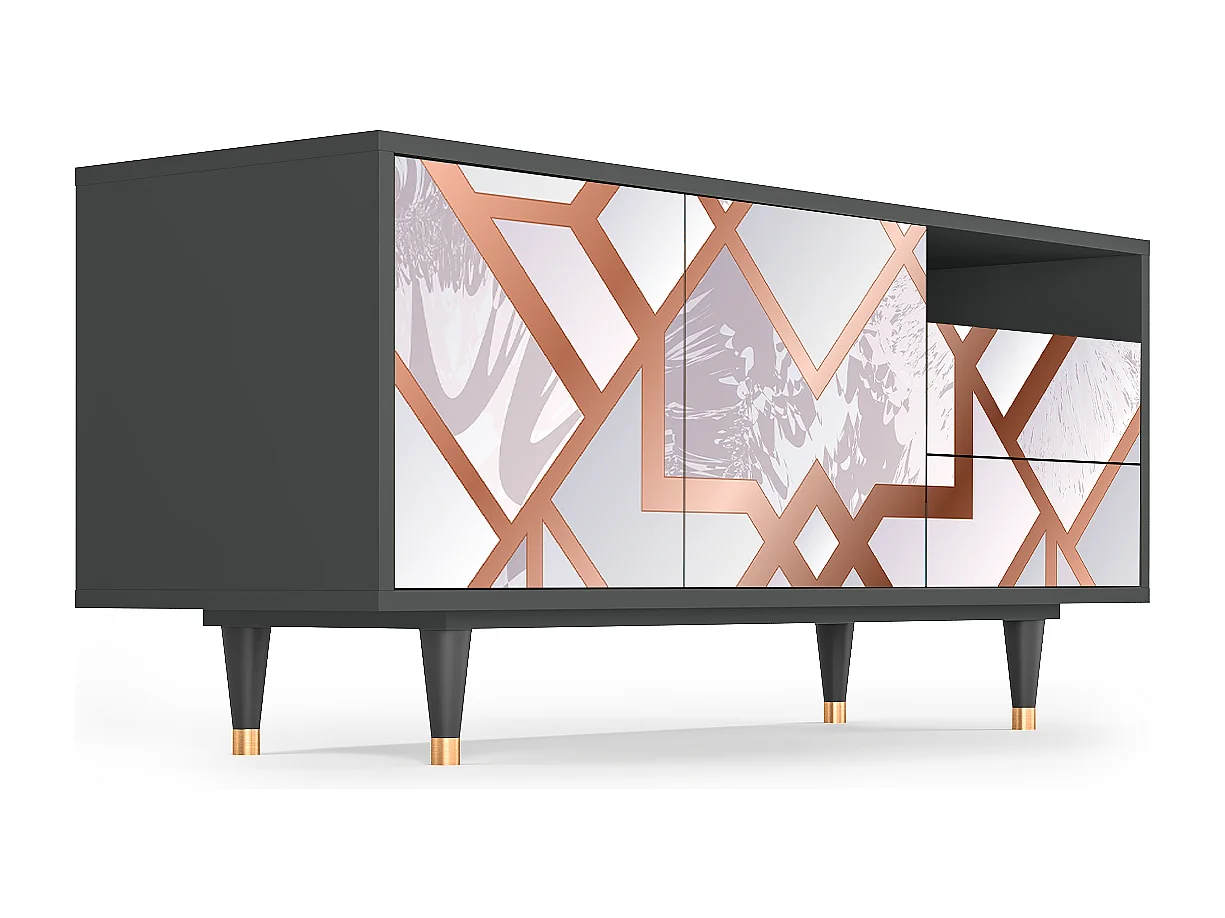 Meuble TV - 125х56х41 cm - T7 - Pastel Fairytale, Anthracite