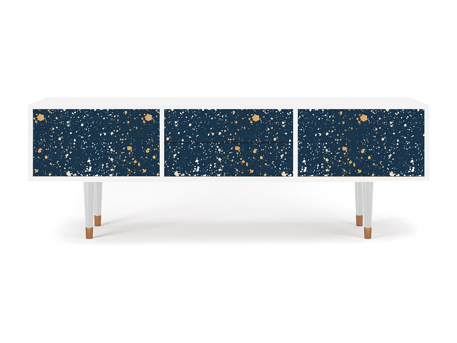 Mueble de TV - 170х59х48 cm - T4 - Starfall, Blanco