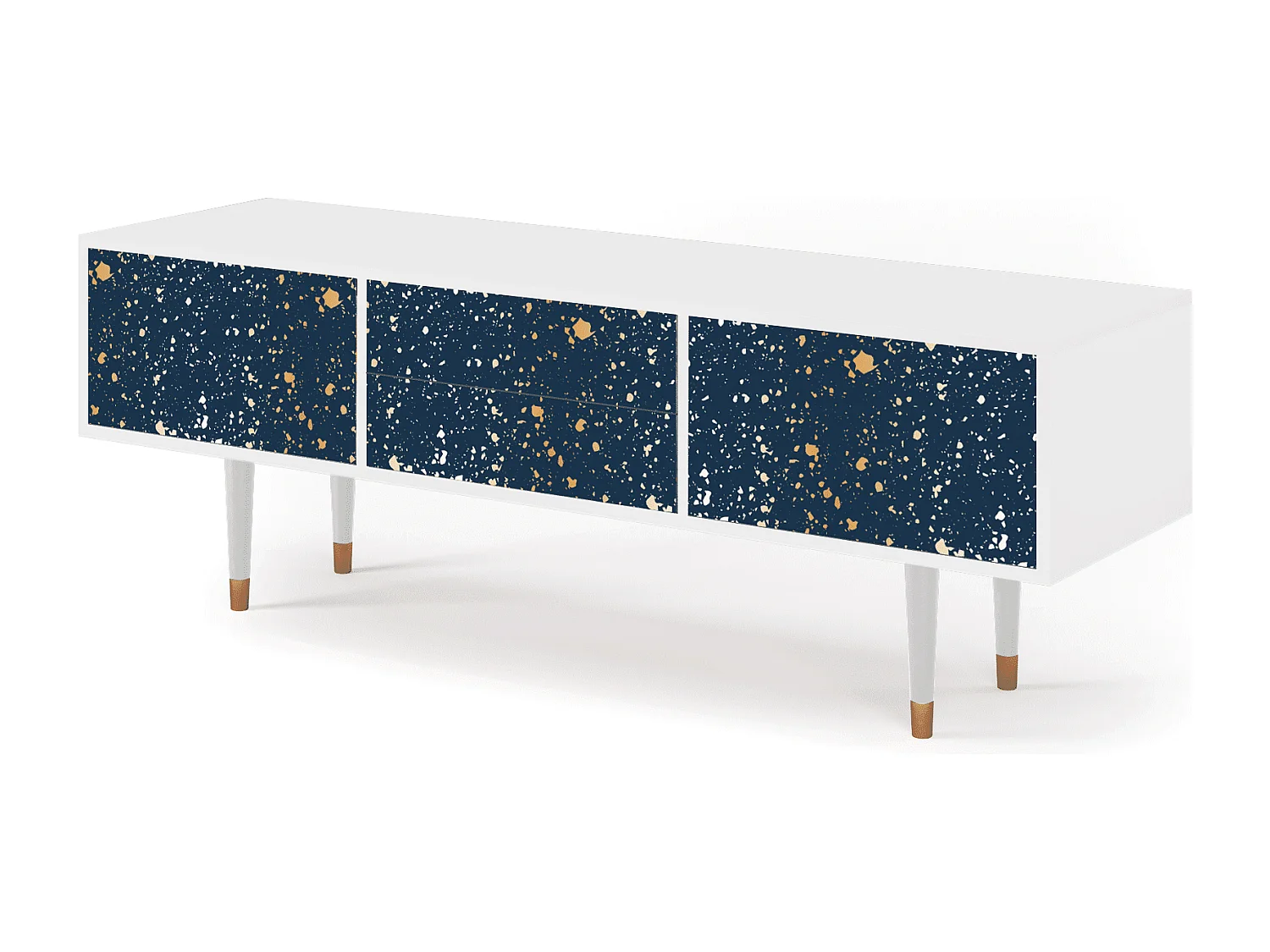 Mueble de TV - 170х59х48 cm - T4 - Starfall, Blanco