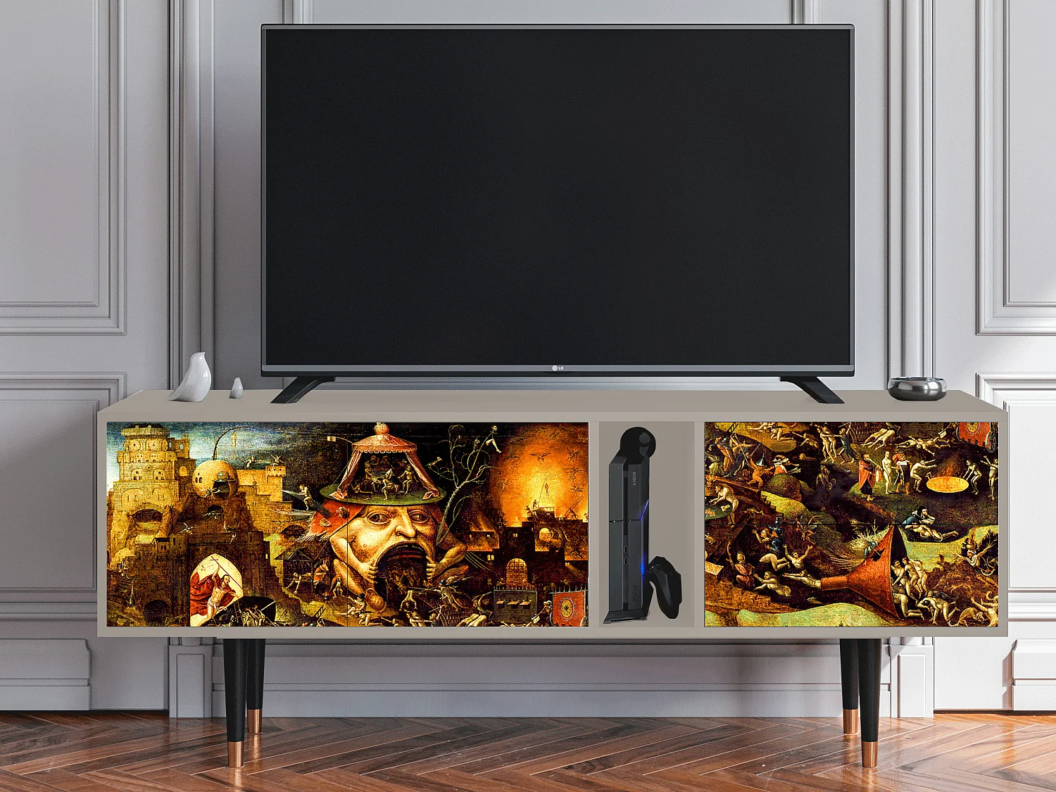 Mobile TV - 170х69х48 cm - T1 - Christ in Limbo, Sabbia
