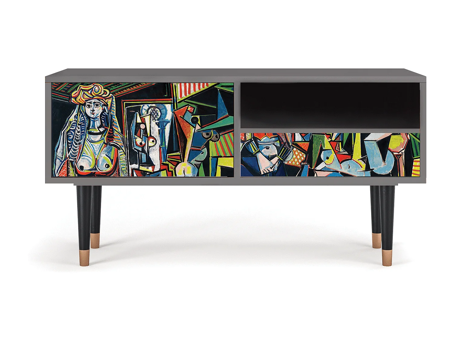 Mueble de TV - 115х59х48 cm - T3 - Women of Algiers, Gris