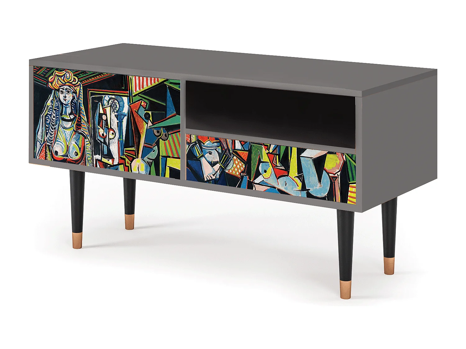 Mueble de TV - 115х59х48 cm - T3 - Women of Algiers, Gris