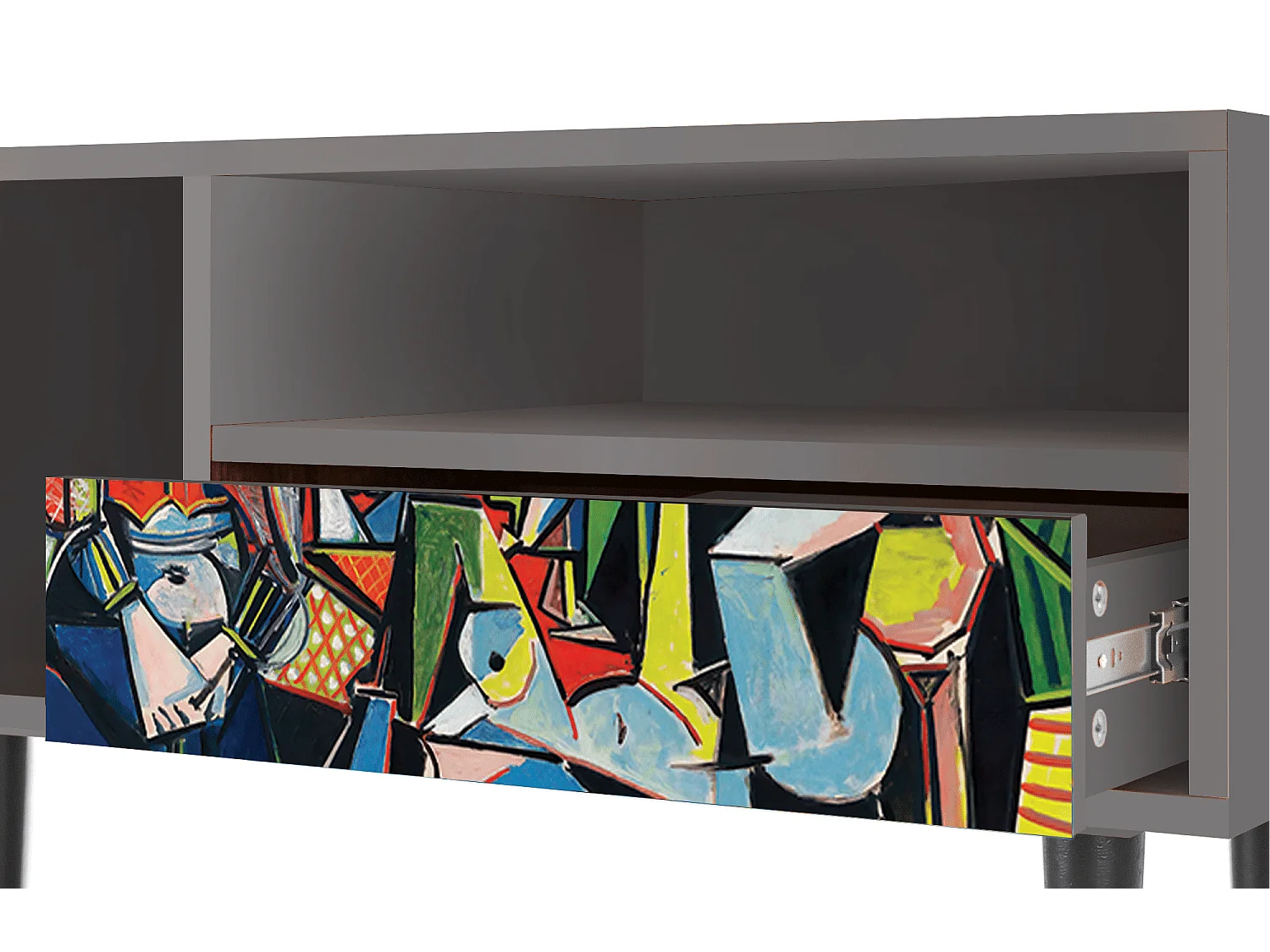 Mueble de TV - 115х59х48 cm - T3 - Women of Algiers, Gris