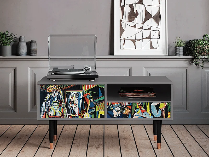 Mueble de TV - 115х59х48 cm - T3 - Women of Algiers, Gris