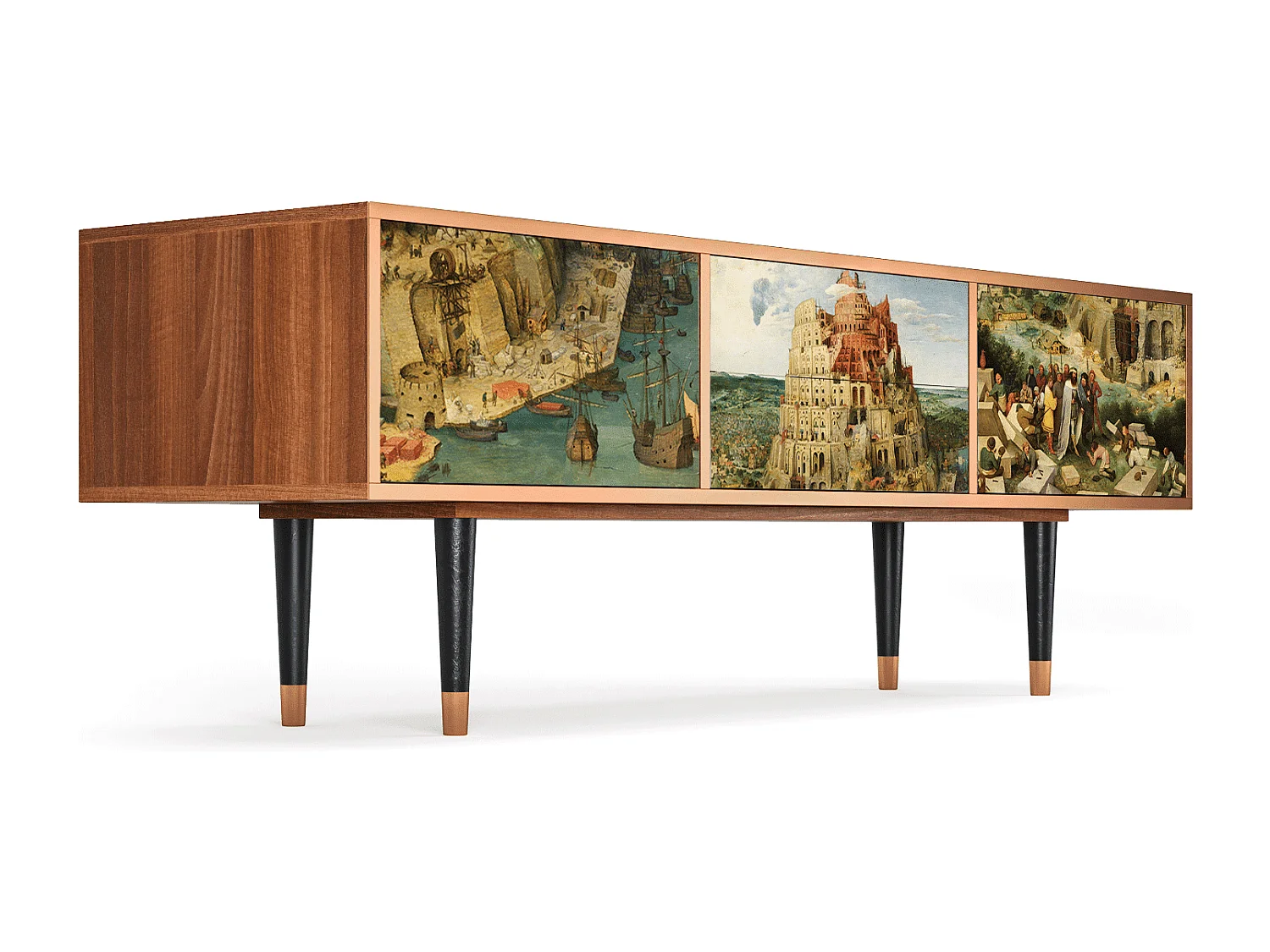 Meuble TV - 170х59х48 cm - T4 - Elder The Tower, Noyer