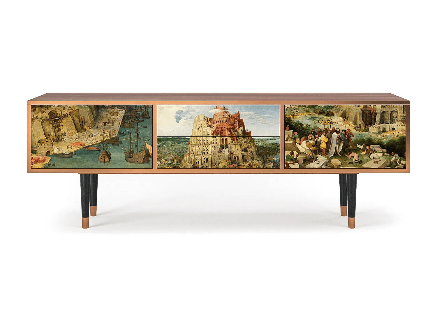 TV-Möbel - 170х59х48 cm - T4 - Elder The Tower, Walnuss