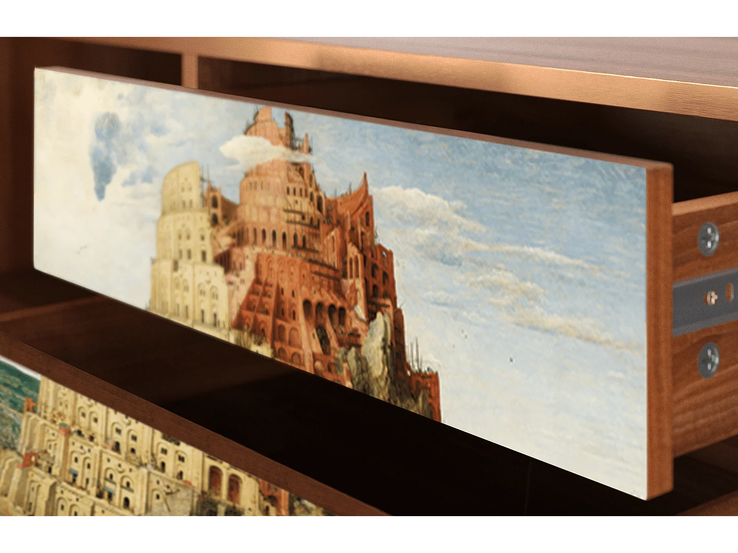 TV-Möbel - 170х59х48 cm - T4 - Elder The Tower, Walnuss