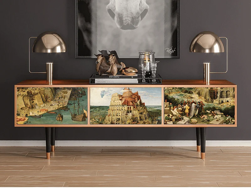 TV-Möbel - 170х59х48 cm - T4 - Elder The Tower, Walnuss