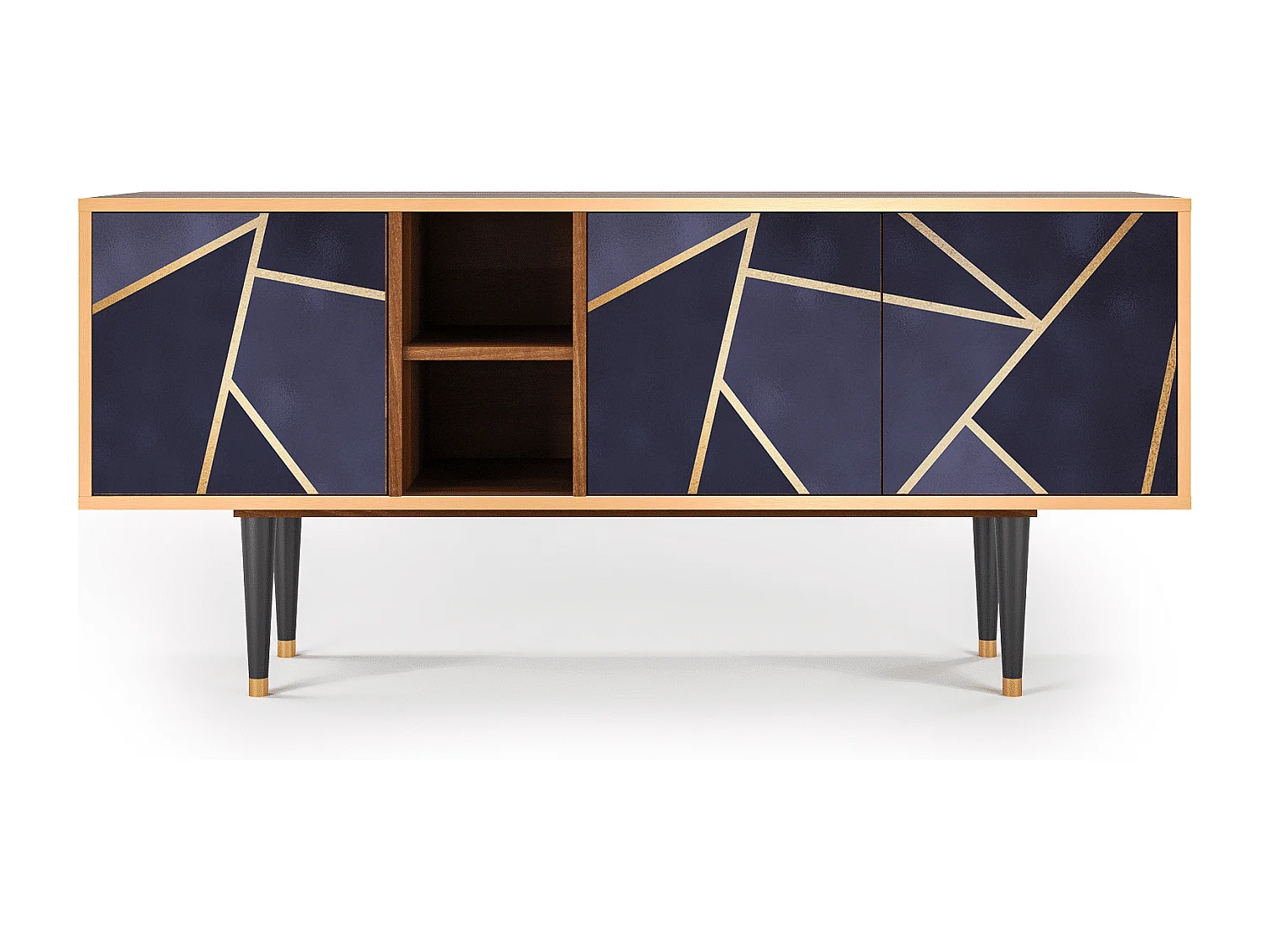 Szafka RTV - 150х69х41 cm - T5 - The Amethyst, Orzech