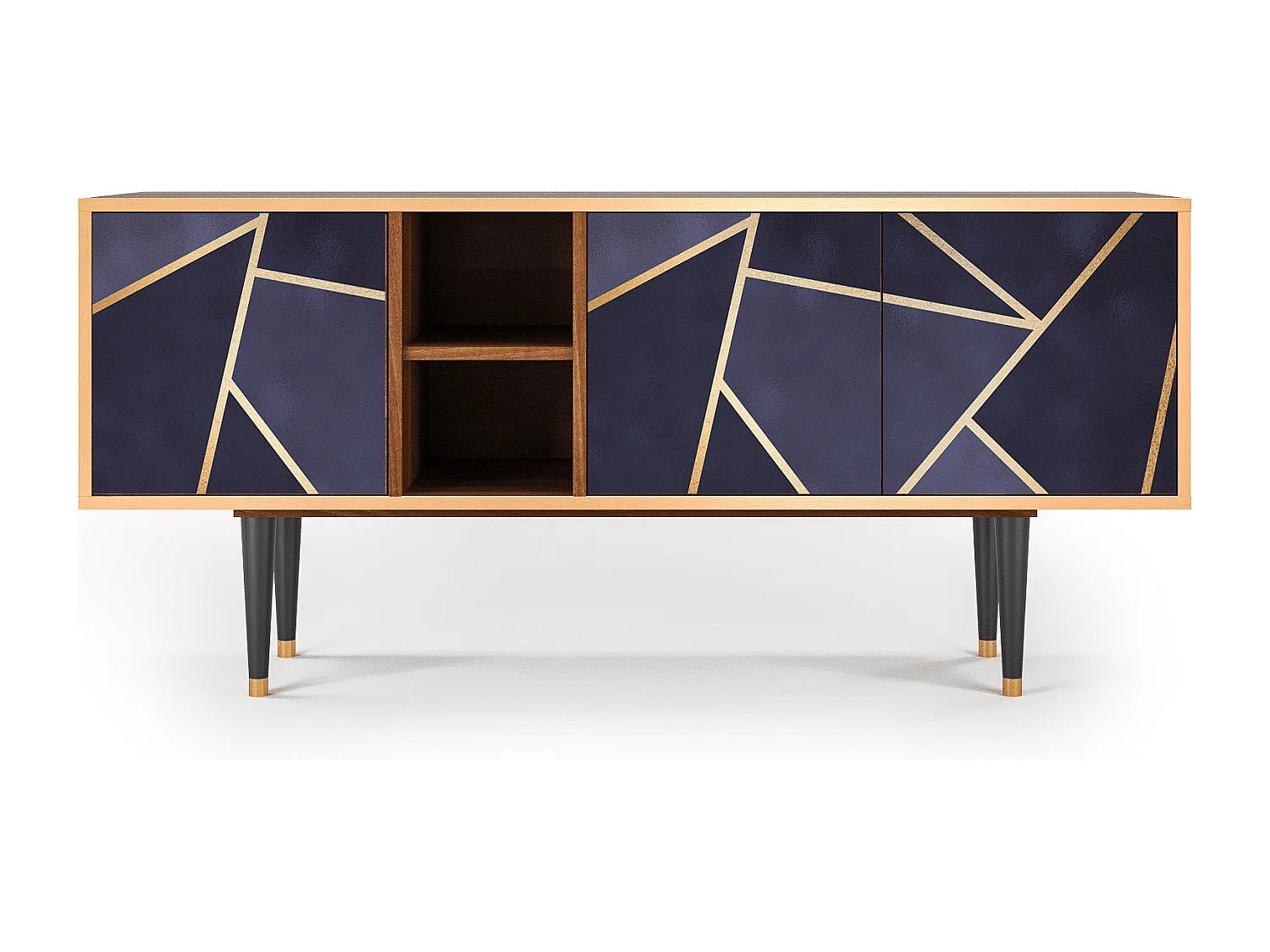 Meuble TV - 150х69х41 cm - T5 - The Amethyst, Noyer