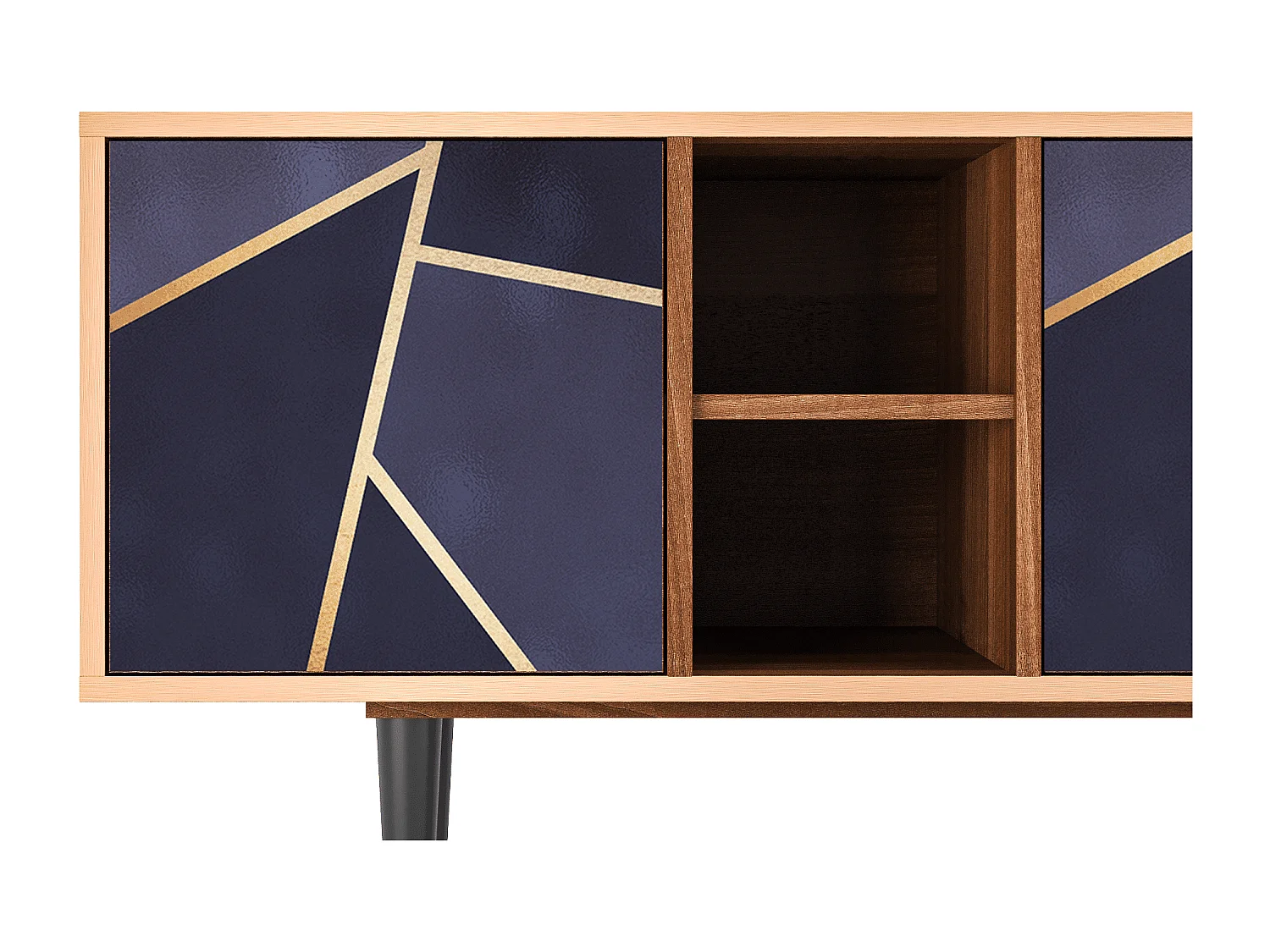 Meuble TV - 150х69х41 cm - T5 - The Amethyst, Noyer