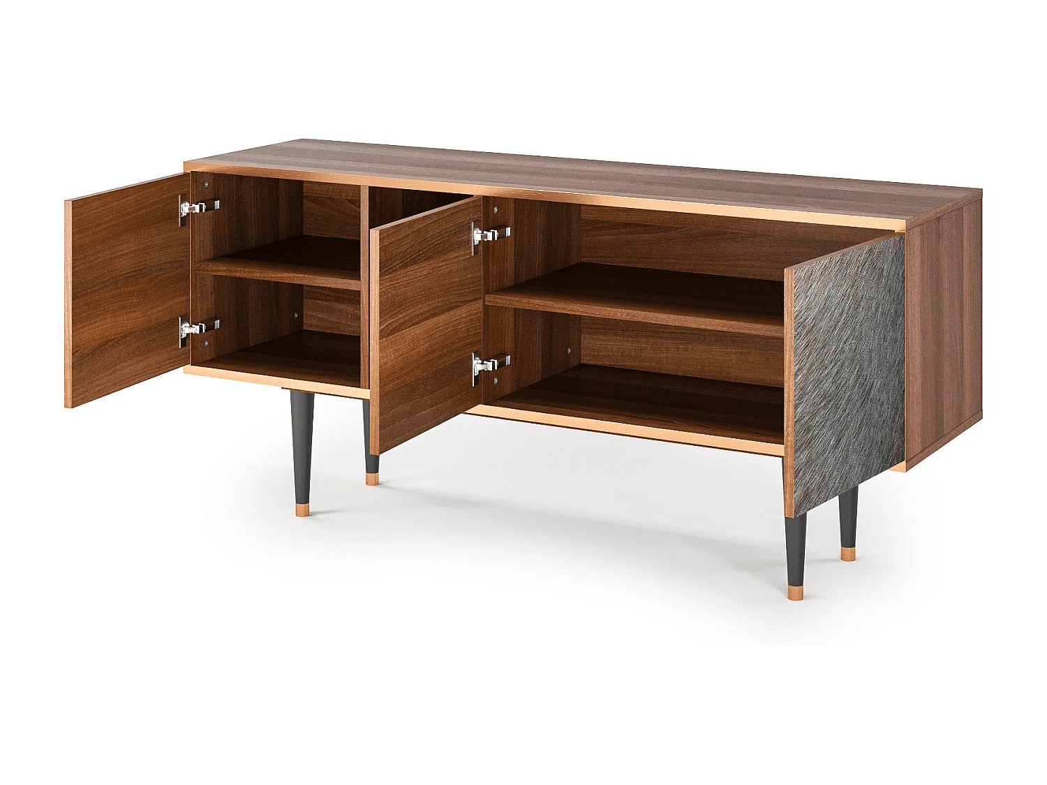 Meuble TV - 150х69х41 cm - T5 - Peanut Hair, Noyer