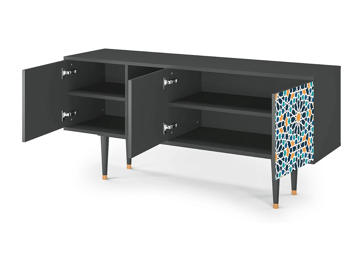 Mueble de TV - 150х69х41 cm - T5 - Kaleidoscope, Antracite