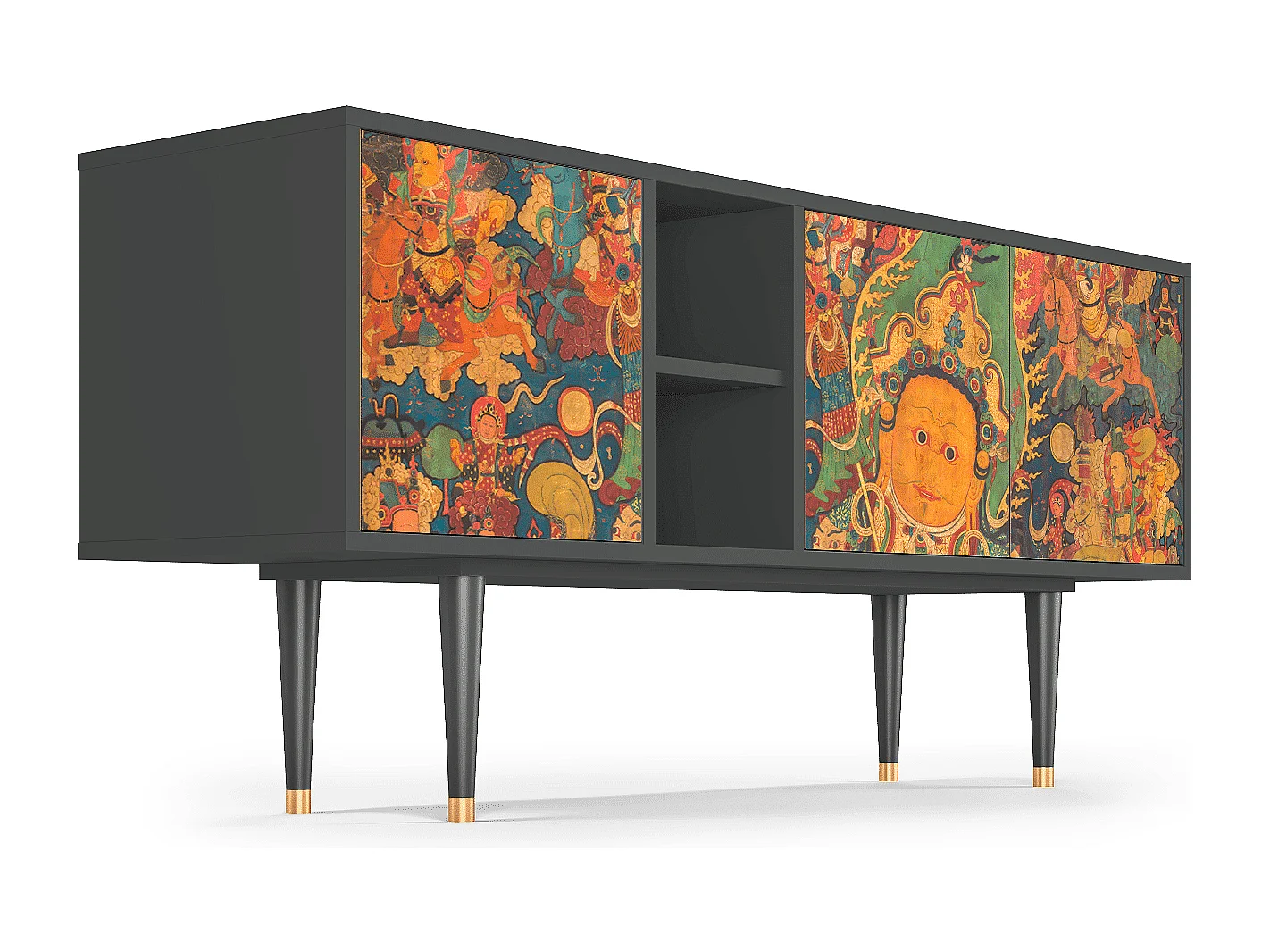 Mueble de TV - 150х69х41 cm - T5 - God by Vaisravana , Antracite